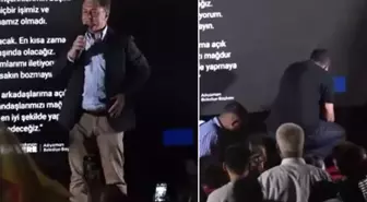 CHP Grup Başkanvekili Murat Emir sahneden düştü