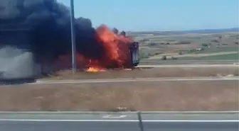 Kuzey Marmara Otoyolu'nda TIR Yangını: Araç Kullanılamaz Hale Geldi