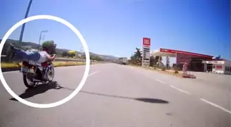 Samsun'da Motosiklet Sürücüsüne Tehlikeli Kullanım Ceza