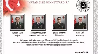 Bakan Güler'den Taziye Mesajı