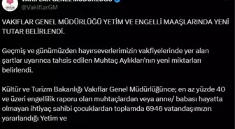 Engelli ve Yetim Aylığı 7.326 TL'ye Yükseltildi