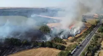 Edirne'de Anız Yangını Sınır Kapısını Tehdit Ediyor
