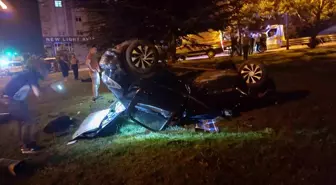 Nevşehir'de Kontrolden Çıkan Otomobil Takla Attı