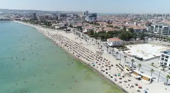İstanbul'da Hava Sıcaklığı 42 Dereceye Ulaştı, Sahiller Doldu