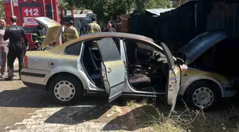 Kırıkkale'de Ot Yangını Garaja ve Otomobile Sıçradı
