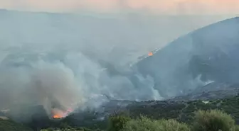 Manisa'da Çıkan Yangın Uşak Sınırlarına Ulaştı