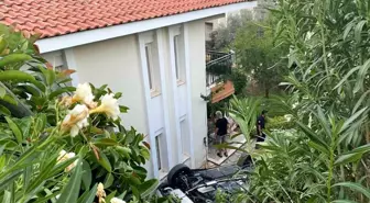 Marmaris'te Kaza: İstinat Duvarını Aşan Otomobil Ev Bahçesine Uçtu