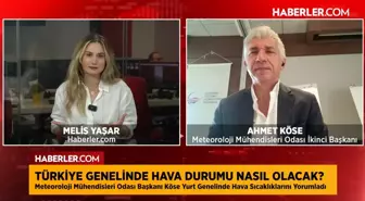 Meteoroloji Mühendisleri Odası İkinci Başkanı Ahmet Köse: Asıl sıcaklar henüz başlamadı