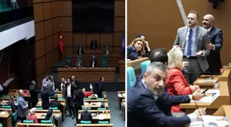 Üsküdar Belediye Meclisi'nde 'baklava' gerginliği: Birbirlerinin üzerine yürüdüler
