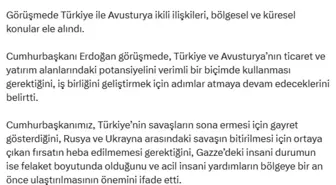 Cumhurbaşkanı Erdoğan, Avusturya Başbakanı ile Görüştü
