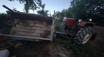Kavak'ta Traktör Devrildi, Bir Kadın Ağır Yaralandı