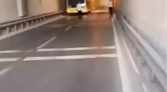 Zincirlikuyu'da otobüste yangın -1