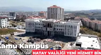 Hatay'da Yıkılan Valilik Binasının Yeniden İnşası Devam Ediyor