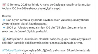 Antalya, 100 Bin Yabancı Turisti Ağırladı