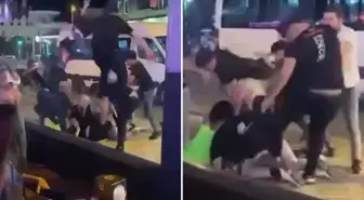 'Hesap' kavgasında kadın turistleri darbedip yerde tekmelediler
