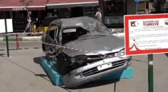 15 Temmuz gecesi tankın ezdiği otomobil Kırklareli'nde sergileniyor