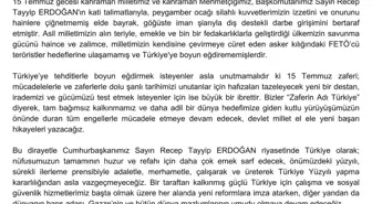 Bakan Işıkhan: '15 Temmuz zaferi gücümüzü test etmek isteyenler için büyük bir ibrettir'