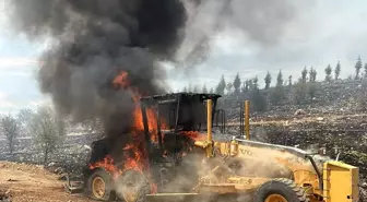 Adıyaman'da Orman Yangını İş Makinesine Sıçradı