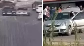 Husumetli ailelerin ilginç kavgası! Önce araçlarla birbirlerine çarptılar sonra bıçakları çektiler