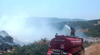 Susurluk'ta Çöplükte Yangın Çıktı