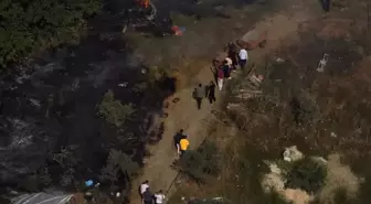 Yalova'da arazi yangını! Köy halkı da söndürme çalışmalarına destek verdi