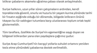 Ala'dan Suriye'nin İstikrarı İçin Çarpıcı Açıklamalar