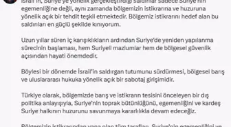 Cevdet Yılmaz'dan İsrail'in Suriye Saldırılarına Sert Tepki