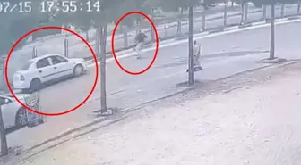 Diyarbakır'da Yolcuya Çarpan Otomobilin Kazası Güvenlik Kamerasında