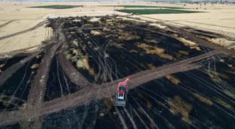 Kayseri'de Elektrik Trafo Yangını, 100 Dekar Arazi Küle Döndü