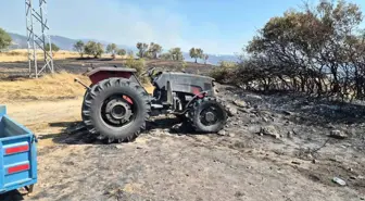 Tekirdağ'da Orman Yangını: Traktör ve Motosiklet Yandı