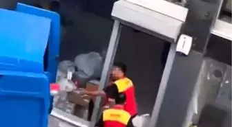 Kargo firması çalışanları kolileri kamyona fırlatarak yükledi