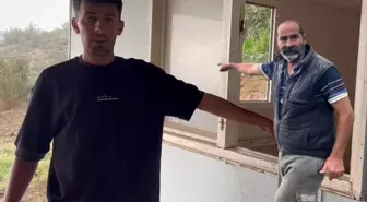 Taş ocağında gerçekleştirilen patlamalarda savrulan taşlardan canlarını zor kurtardılar