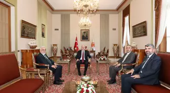 TBMM Başkanı Numan Kurtulmuş, HÜDA PAR Genel Başkanı Zekeriya Yapıcıoğlu'nu kabul etti