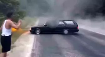 Drift Yaparak Trafik Güvenliğini Tehlikeye Atan Sürücüye Para Cezası