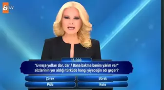 'Evreşe yolları dar, dar / bana bakma benim yârim var' sözlerinin yer aldığı türküde hangi yiyeceğin adı geçer?