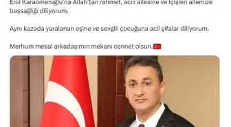 Bakan Yerlikaya'dan Eski Vali Karaömeroğlu İçin Taziye Mesajı