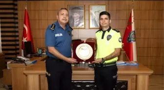 Bilecik Emniyet Müdürü'nden Komiser Sanay'a Teşekkür Plaketi