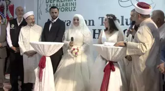 Adıyaman'da Depremzede 100 Çift İçin Toplu Nikah Töreni Düzenlendi