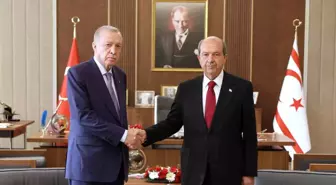 Cumhurbaşkanı Erdoğan, KKTC Cumhurbaşkanı Tatar ile bir araya geldi