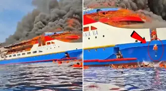 Endonezya'da yolcu gemisi alev alev yandı! İnsanlar yardım çığlıklarıyla suya atladı