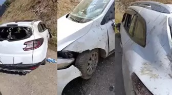 Hakkari'de Kayalıklardan Kaçan Araç Takla Attı: 4 Yaralı