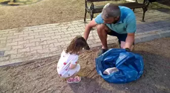 2,5 Yaşındaki Elif Aden'den Örnek Çevre Duyarlılığı