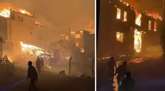 Sakarya'daki orman yangını tahliye edilen mahalleye sıçradı: Evler alev topuna döndü