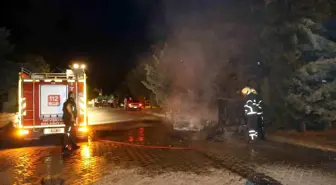 Nevşehir'de Tofaş Aracı Yandı