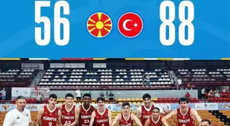Genç Erkek Basketbol Milli Takımı, Kuzey Makedonya'yı Farklı Geçti