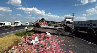 Konya'da Minibüs Takla Attı: 4 Yaralı