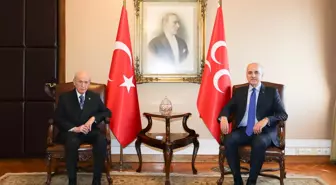TBMM Başkanı Numan Kurtulmuş, MHP Lideri Devlet Bahçeli'yi Ziyaret Etti