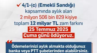 Emekli Sandığı Aylıklarına Zam Farkı Yatırılacak