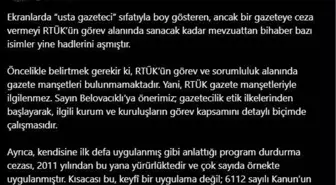 RTÜK Başkanı'ndan Gazete Manşetlerine Yanıt
