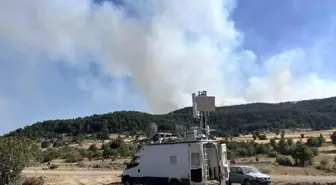 Eskişehir'de Orman Yangınına Mobil Baz İstasyonu Kuruldu